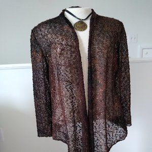 Chico's Evening Wear Sequins Beaded Shrug
